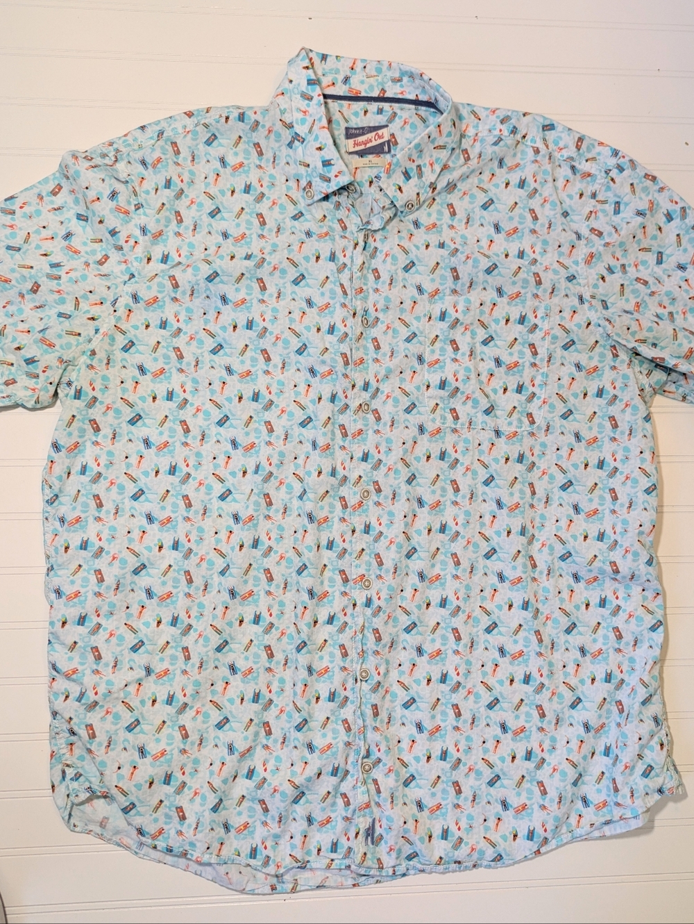 Johnnie-O Floaty Print Short Sleeves Button Down Shirt